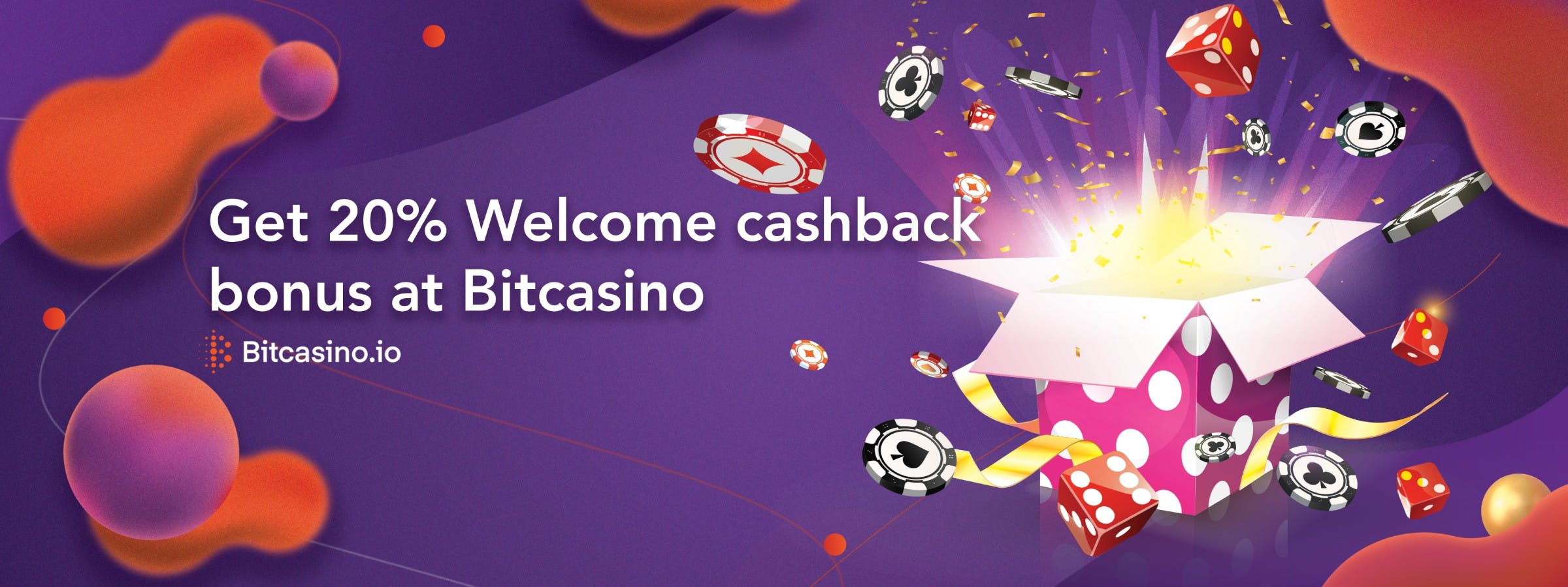 Get 20% Welcome cashback bonus at Bitcasino